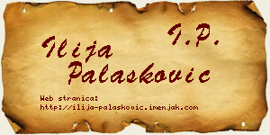 Ilija Palasković vizit kartica
